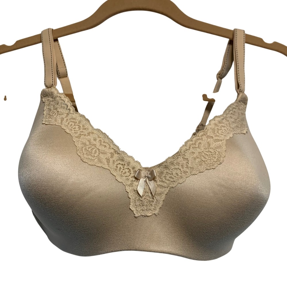 Maidenform‎ Comfort Devotion Bra 36D Tan Lace Trim Convertible T-Shirt Bra 09456